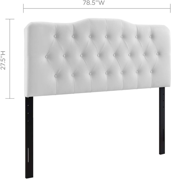metal headboard single Modway Furniture Headboards White