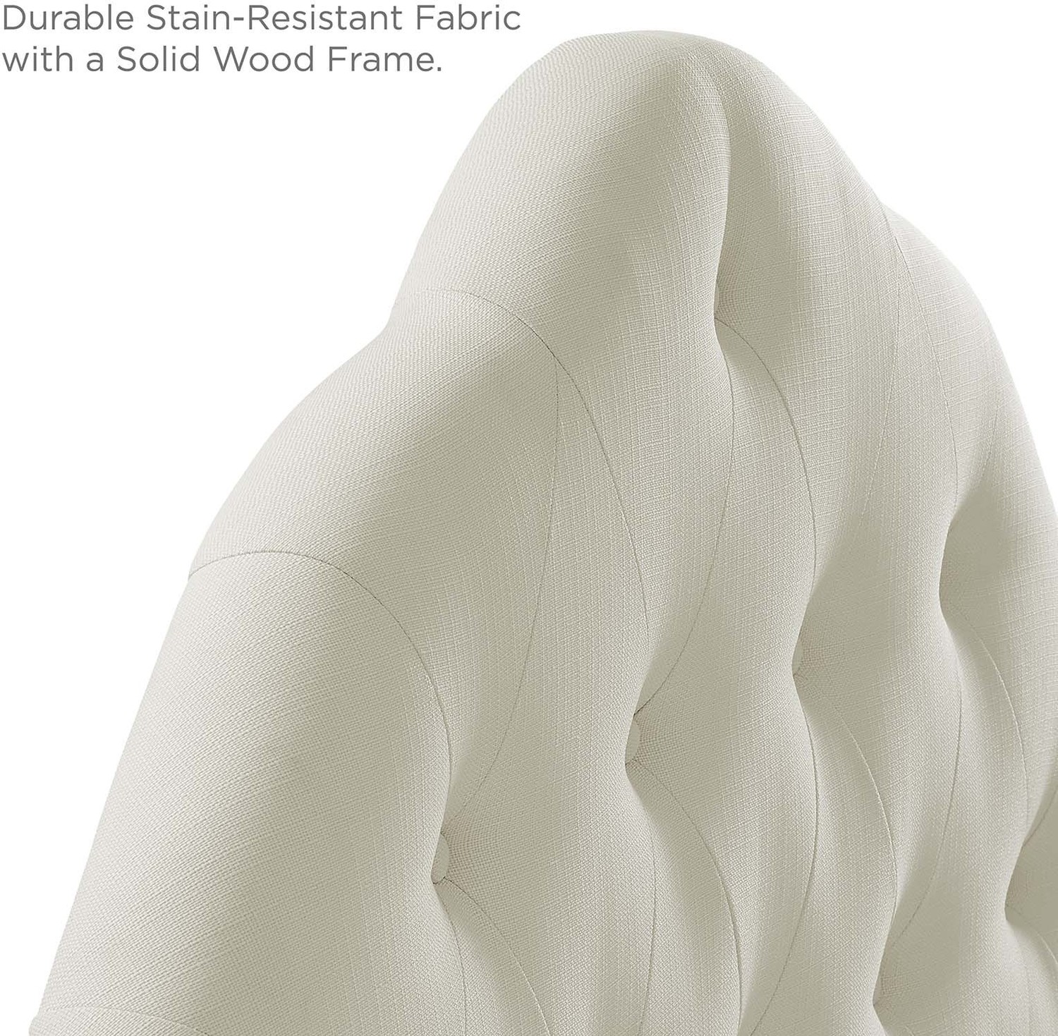 white cloth headboard Modway Furniture Headboards Ivory
