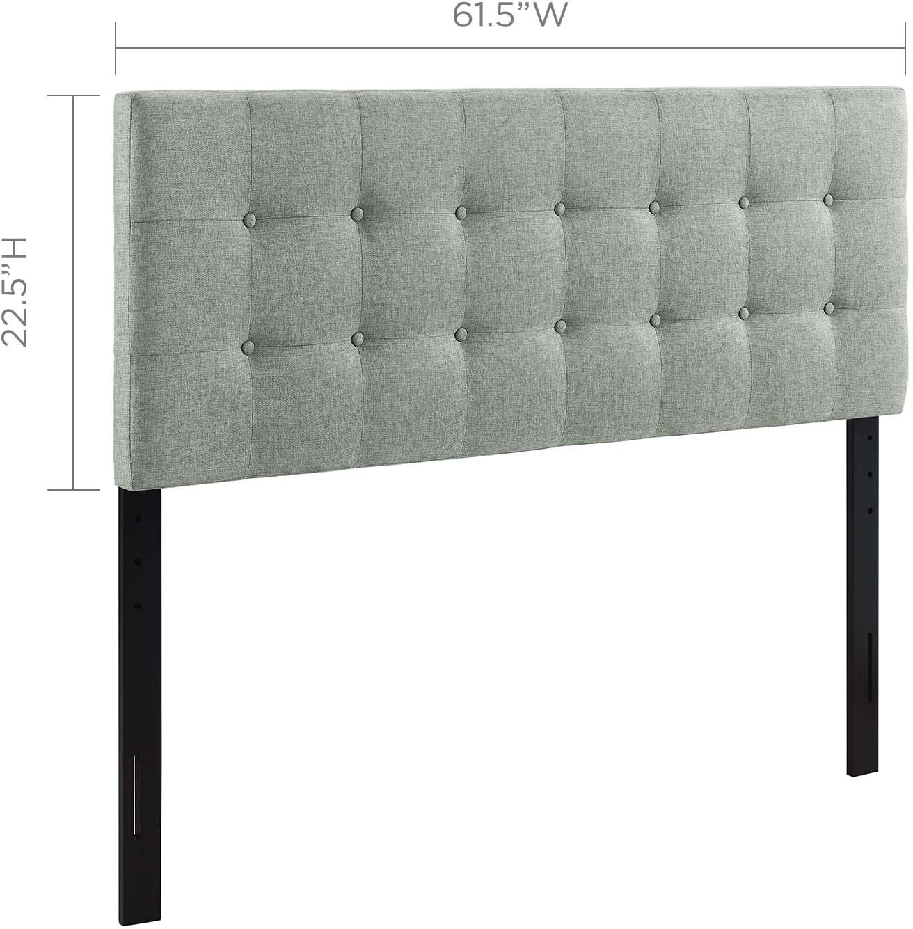 full bed with storage with headboard Modway Furniture Headboards Gray