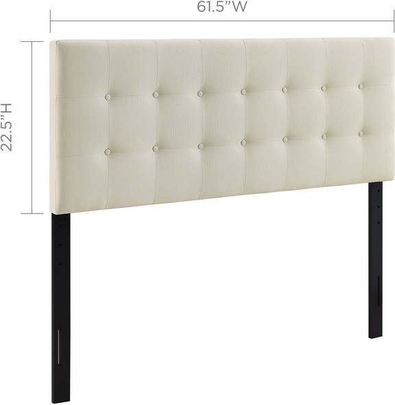 cushion for bed headboard Modway Furniture Headboards Ivory