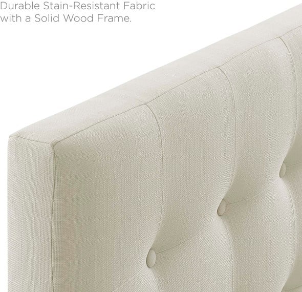tufted fabric headboard Modway Furniture Headboards Ivory