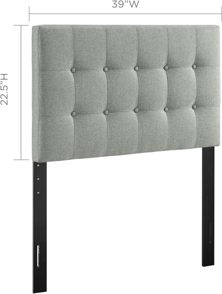 side headboard bed Modway Furniture Headboards Gray