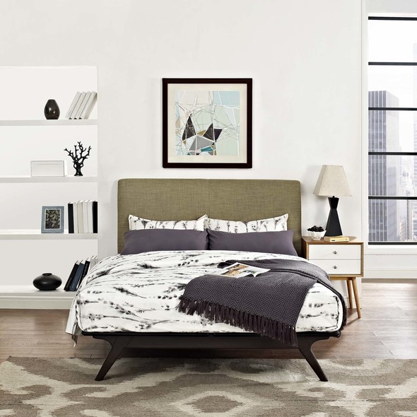 contemporary king bed Modway Furniture Beds Cappuccino Latte