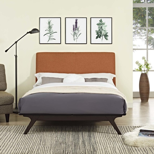 queen tufted headboard and frame Modway Furniture Beds Cappuccino Orange
