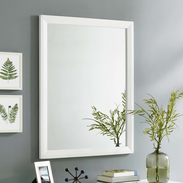 unique mirror designs Modway Furniture Case Goods White