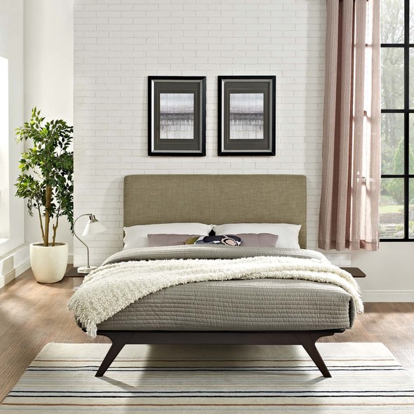 king bed frame without headboard Modway Furniture Bedroom Sets Cappuccino Latte