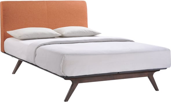 queen size bed frame with headboard and storage Modway Furniture Bedroom Sets Beds Cappuccino Orange