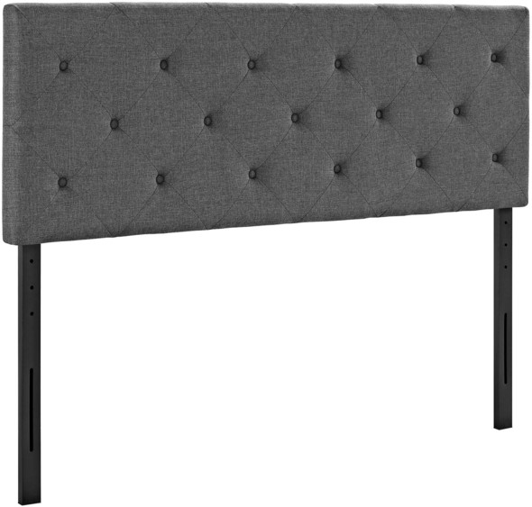 cushion headboard double bed Modway Furniture Headboards Gray
