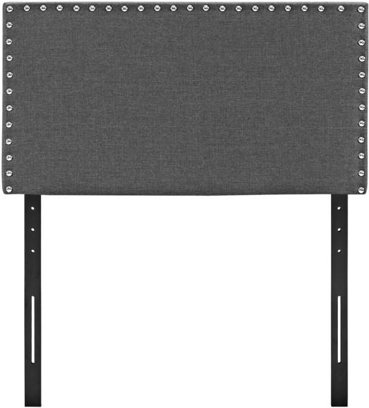 padded king size bed frame Modway Furniture Headboards Headboards and Footboards Gray