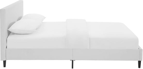 twin simple bed frame Modway Furniture Beds White