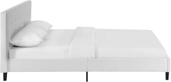 king size bed frame with headboard Modway Furniture Beds White