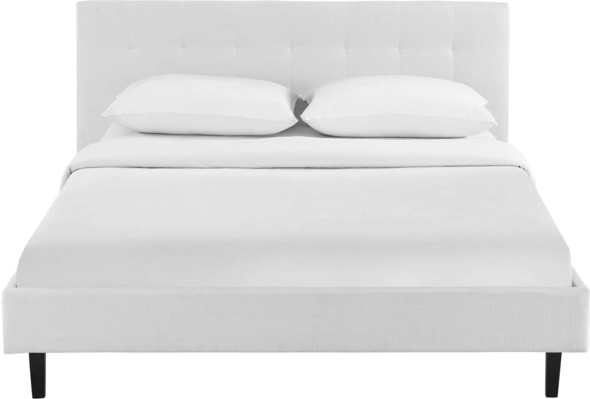 king size bed frame with headboard Modway Furniture Beds White