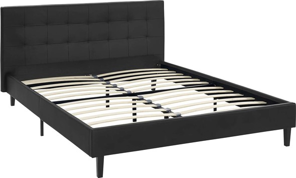 basic queen size bed frame Modway Furniture Beds Beds Black