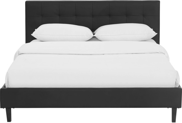basic queen size bed frame Modway Furniture Beds Beds Black
