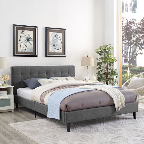 double grey beds Modway Furniture Beds Beds Gray