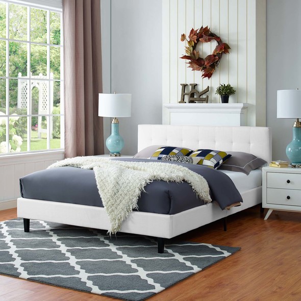 king bed queen bed Modway Furniture Beds White