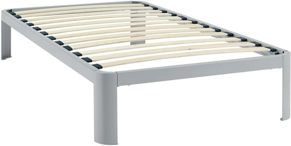 walnut bed frame full Modway Furniture Beds Gray