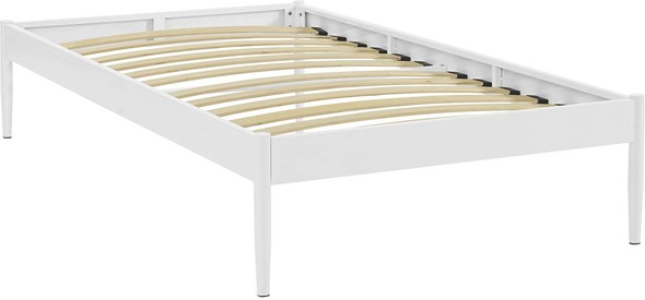 clear bed Modway Furniture Beds White