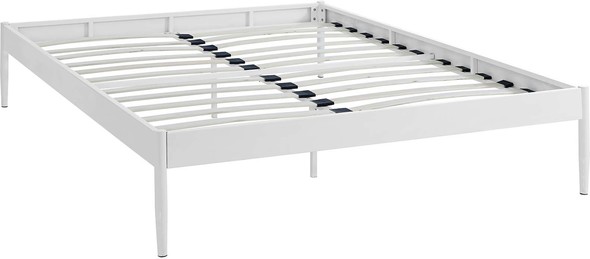 black twin platform bed Modway Furniture Beds White