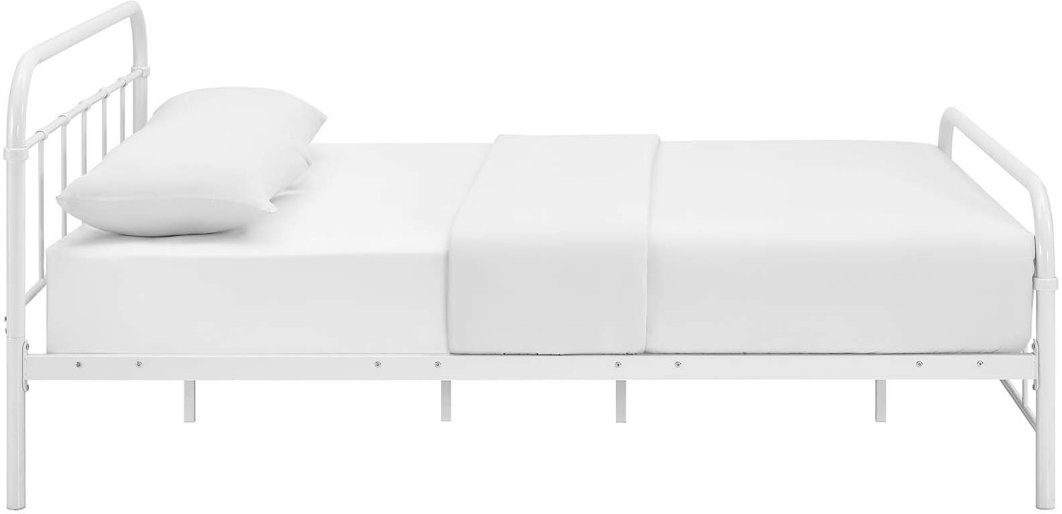 king size platform bed near me Modway Furniture Beds White