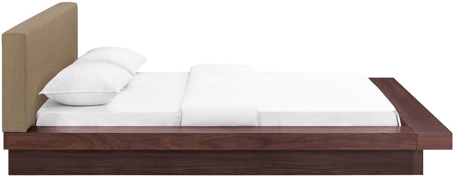 twin bed frame Modway Furniture Beds Walnut Latte