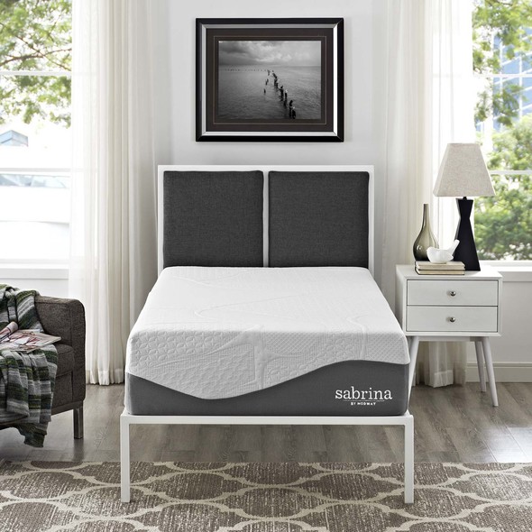 queen bed compared to full Modway Furniture Twin White