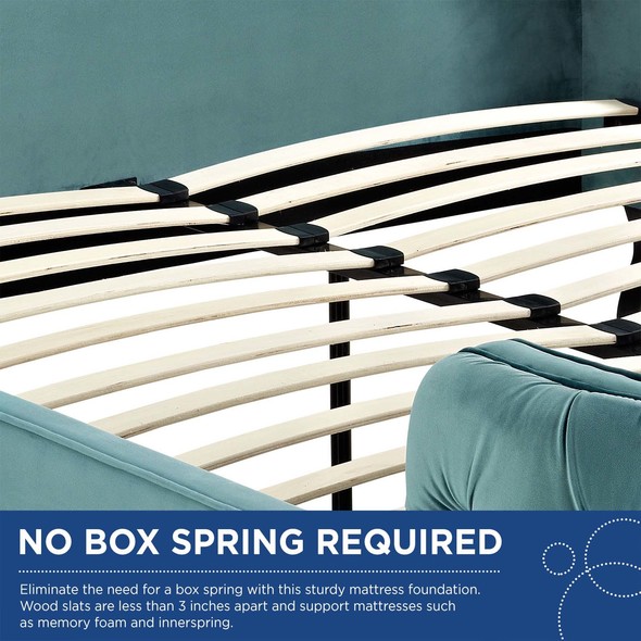 king bed frame that fits adjustable base Modway Furniture Beds Sea Blue