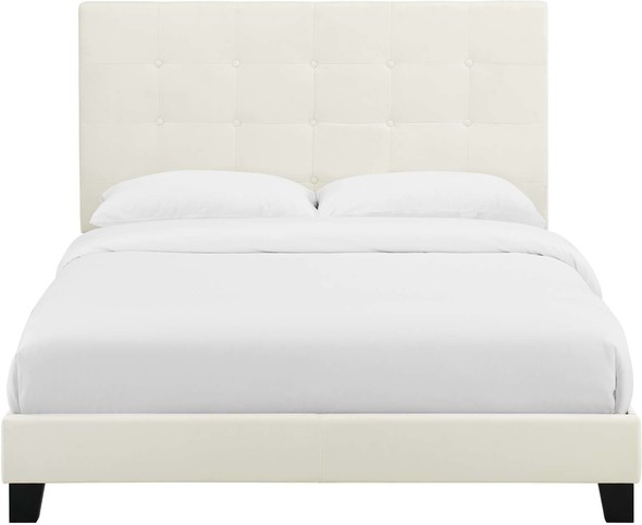 king velvet platform bed Modway Furniture Beds Ivory