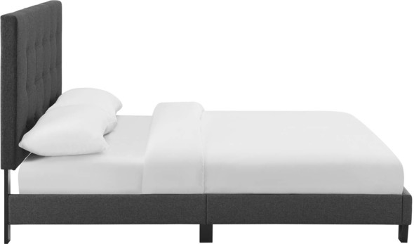 full double white platform bed Modway Furniture Beds Gray