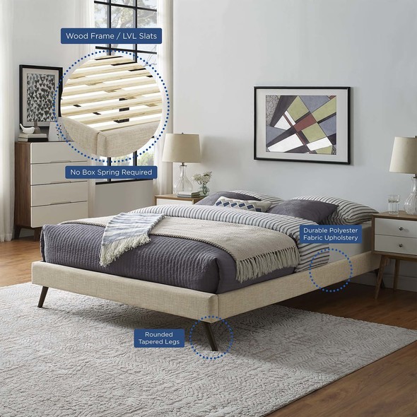 twin bed wood headboard Modway Furniture Beds Beige