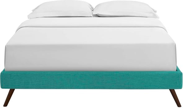 queen white upholstered bed Modway Furniture Beds Teal