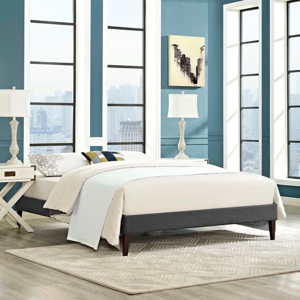 contemporary king bed frame Modway Furniture Beds Gray