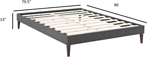 twin frame with storage Modway Furniture Beds Beds Gray
