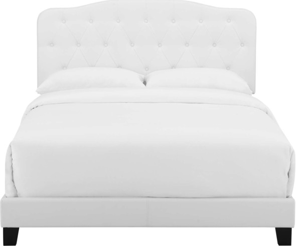 queen size bed with headboard storage Modway Furniture Beds White