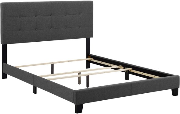 queen storage bed frame with headboard Modway Furniture Beds Gray