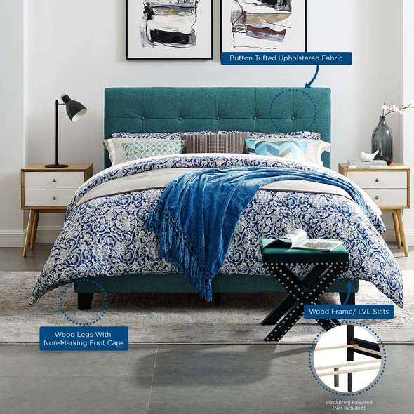 twin full Modway Furniture Beds Teal