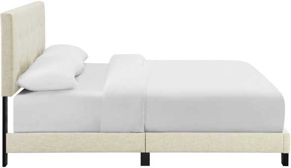 beige bed Modway Furniture Beds Beige