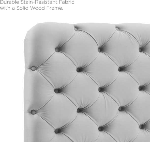 king size leather headboard Modway Furniture Headboards Light Gray