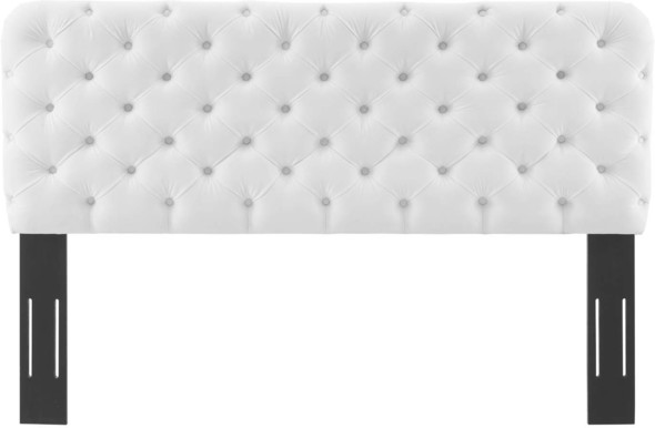 metal full headboard Modway Furniture Headboards White