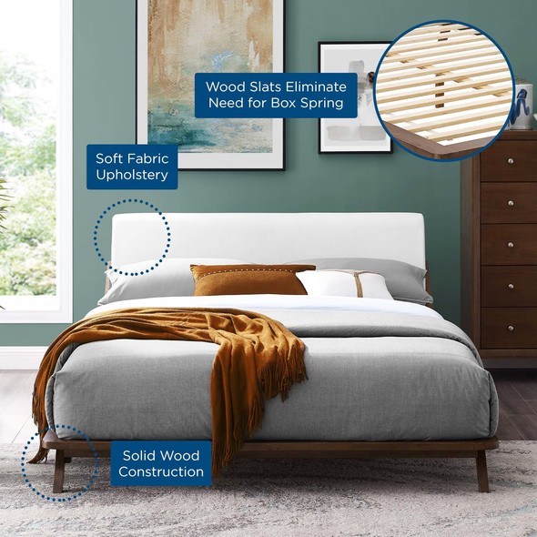 queen bed frame deals Modway Furniture Beds Walnut White