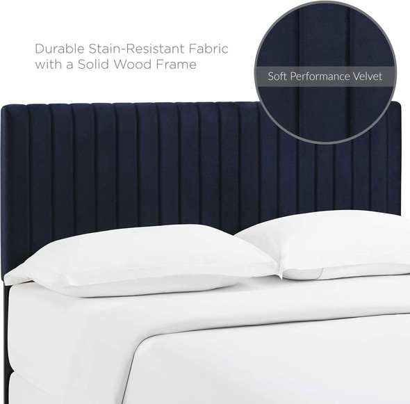 bed head panel design Modway Furniture Headboards Midnight Blue