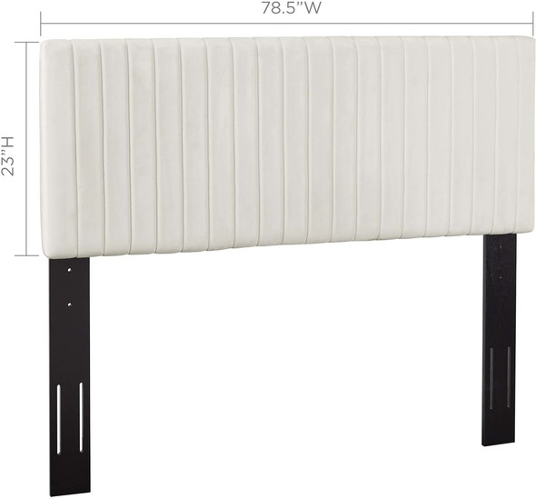 queen size fabric headboard Modway Furniture Headboards Ivory