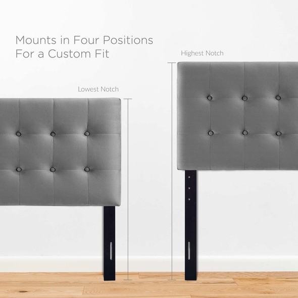 headboard king with storage Modway Furniture Headboards Gray