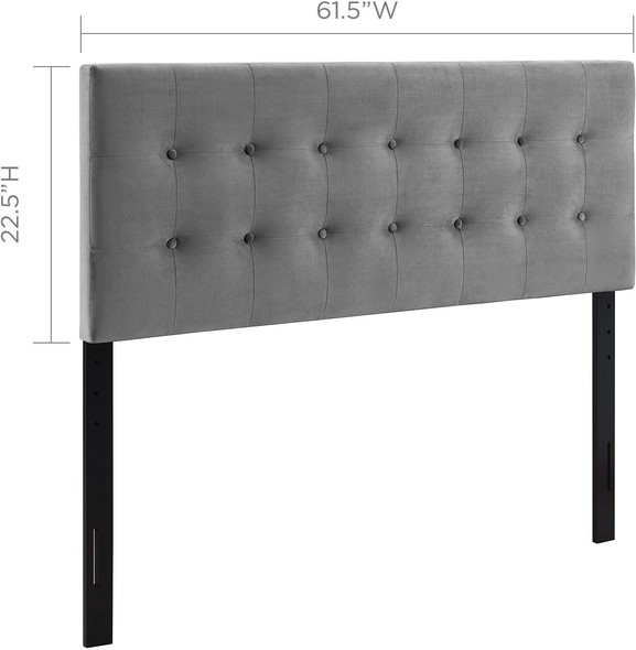 double head board Modway Furniture Headboards Gray