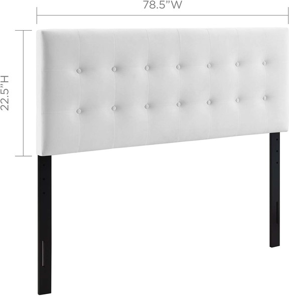 cushion headboard Modway Furniture Headboards White