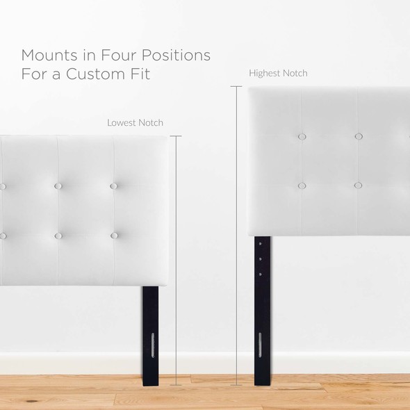 cushion headboard Modway Furniture Headboards White
