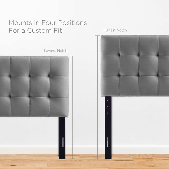 metal bed headboard queen Modway Furniture Headboards Gray