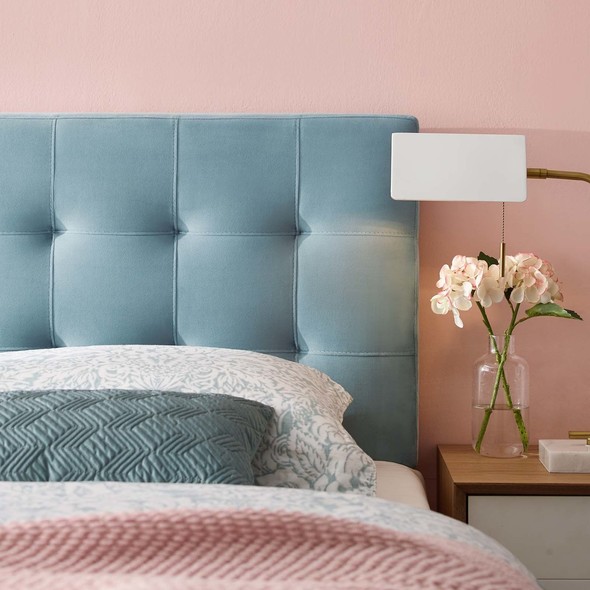 bed without headboard decorating ideas Modway Furniture Headboards Light Blue