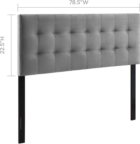 full bed frame without headboard Modway Furniture Headboards Gray
