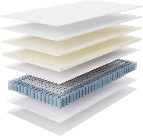 gel infused memory foam mattress topper queen Modway Furniture Twin Mattresses White